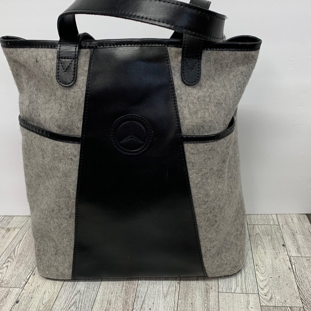 Looptworks limited edition Mercedes tote bag. Black and gray.